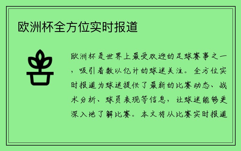 欧洲杯全方位实时报道